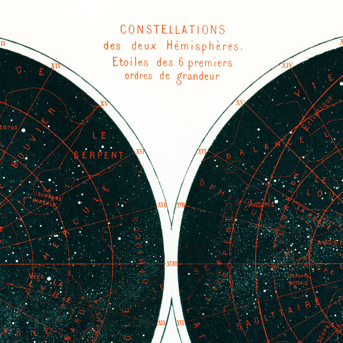 Konstellationen der beiden Hemisphären