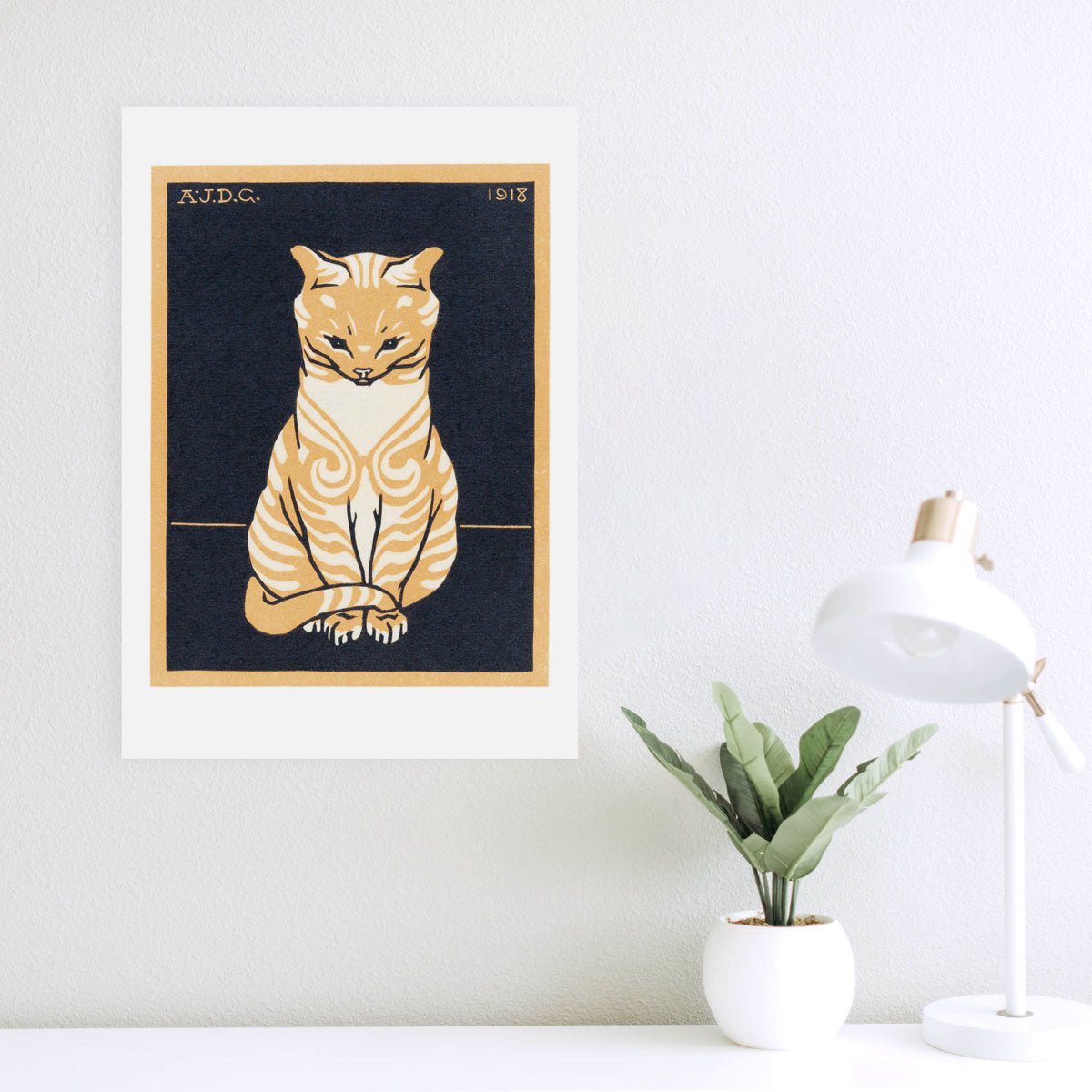 Sitzende Katze
