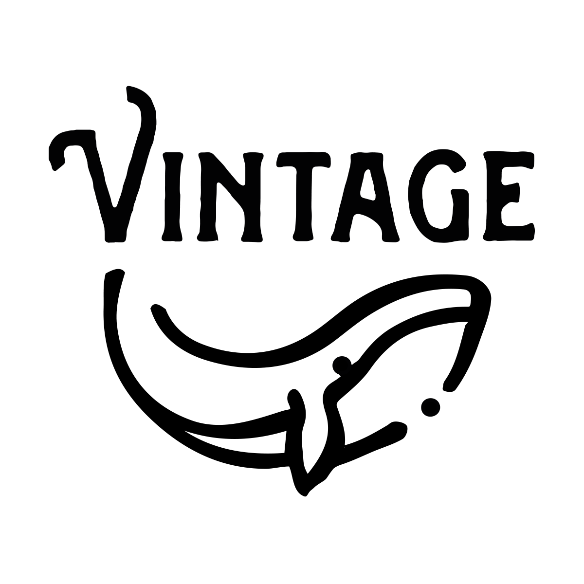 Vintage Whale Logo -  Poster / Artprints